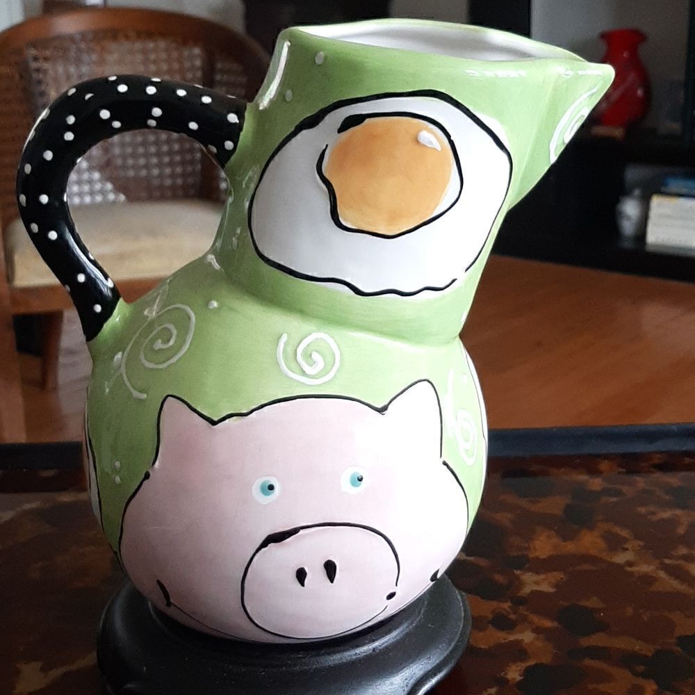 Vintage Joanne Delomba ceramic pitcher